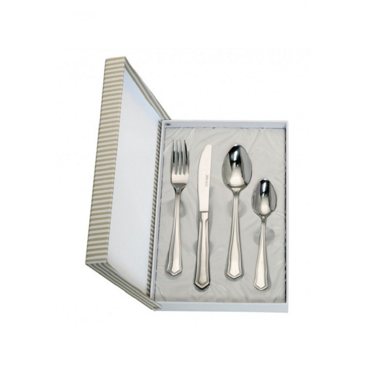 Set 4 cubiertos estuche beige Personalizados