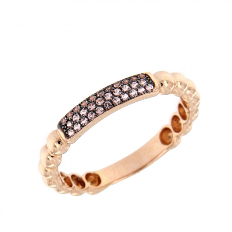 SORTIJA ESPINELA ROSA ORO ROSA