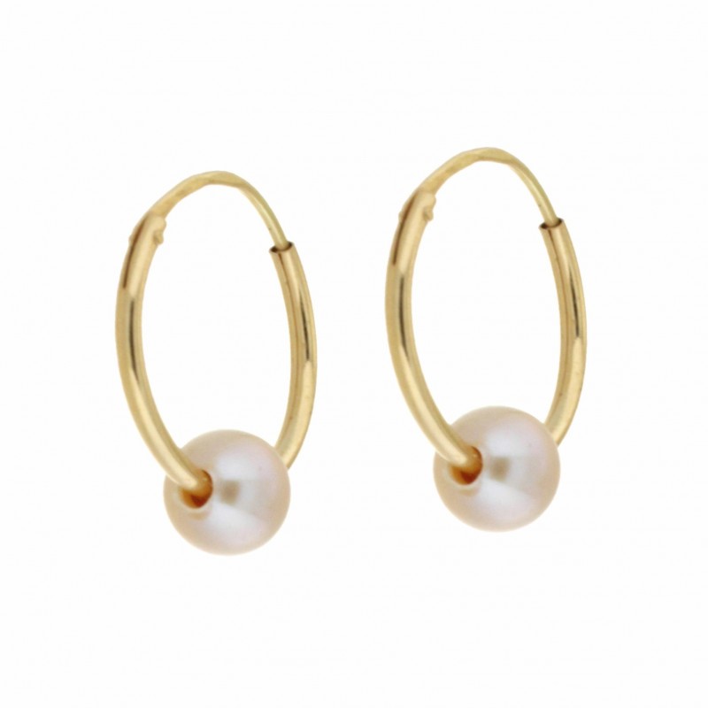 PENDIENTES ARO PERLA