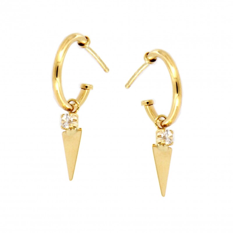 PENDIENTES ARO CIRCONITA TRIANGULO