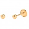 Pendientes de oro de 18 quilates, bolas dormilonas pequeñitas. Niñas