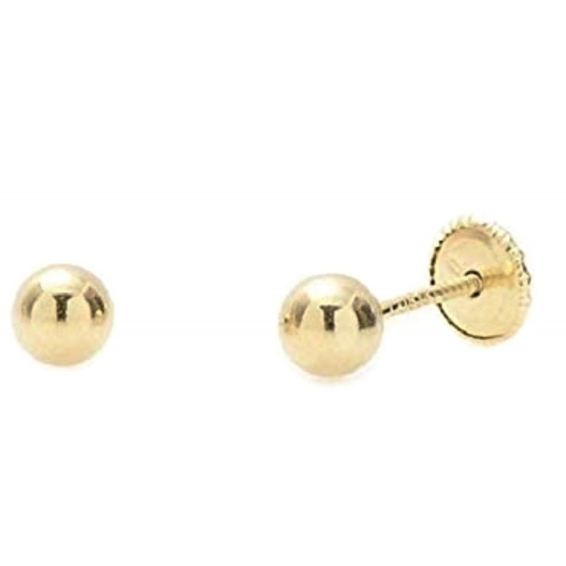 Pendientes dormilones de oro.