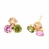 Pendientes piedra color oro amarillo 18K [3-56109-P]