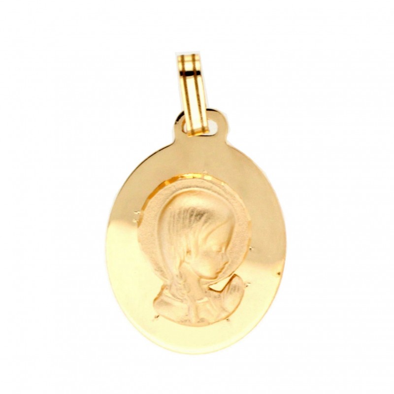Medalla virgen niña oro 18k [2-105-17]