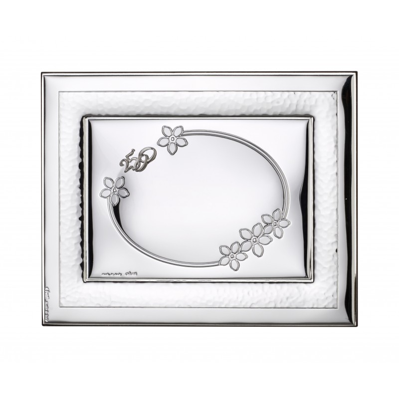Placa con marco 25 aniversario 13x18 bodas de Plata