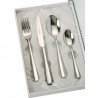 Set 4 cubiertos lineas rectas estuche beige
