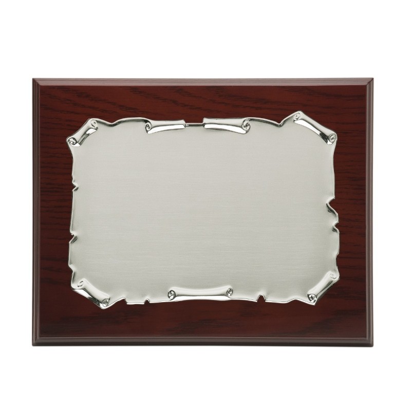Placa 29x23 plateada 20x15  p-1262  personalizada