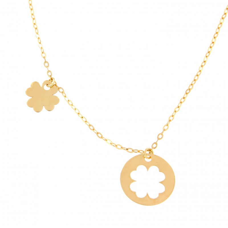 Gargantilla trebol, oro 18k [30-81471]