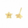 Pendientes diamantes estrella oro amarillo