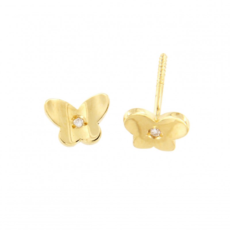 Pendientes diamantes mariposa