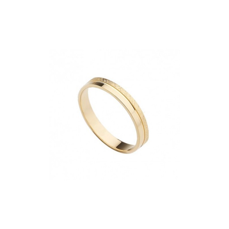 Alianza diamantada oro amarillo