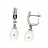 Pendientes perla oro blanco 18K [35-10261-P]