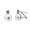 Pendientes perla oro blanco 18K [35-10342-1-P]