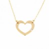 Colgante corazon con cadena oro amarillo 18k [35-128-1 ]