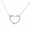 Colgante corazon con cadena oro blanco 18k [35-128-1b ]
