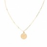 Colgante disco con cadena oro amarillo 18k [35-152-1-ch ]