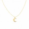 Colgante luna con cadena oro amarillo 18k [35-152-1-lu ]