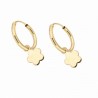 Pendientes aro flor oro 18k [35-3033-13fl-p]