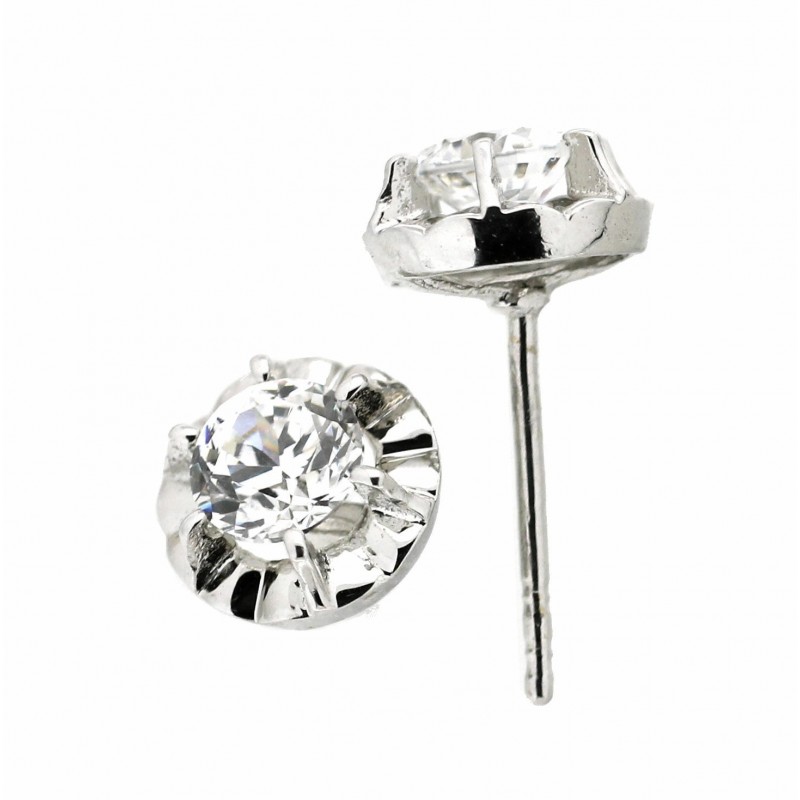 Pendientes oro blanco 18K [3-53475-P]