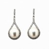 Pendientes perla oro blanco oro 18k [3-53971-p]