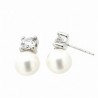 Pendientes perla oro blanco 18K [3-54011-1-P]