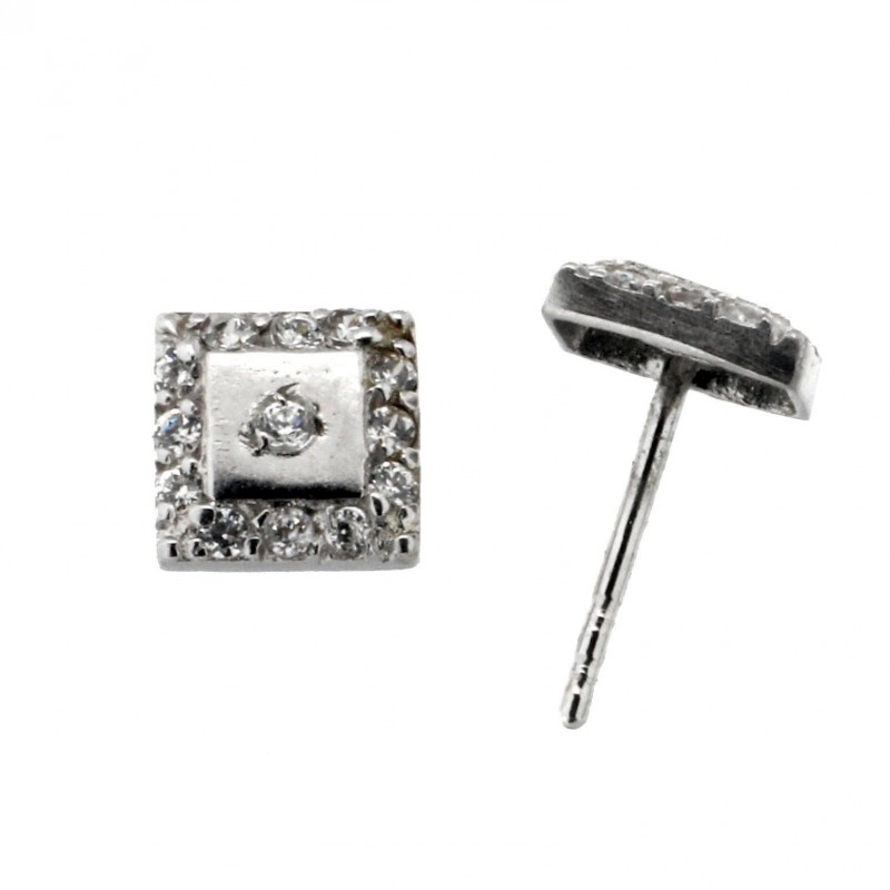 Pendientes oro blanco 18K [3-54787-P]