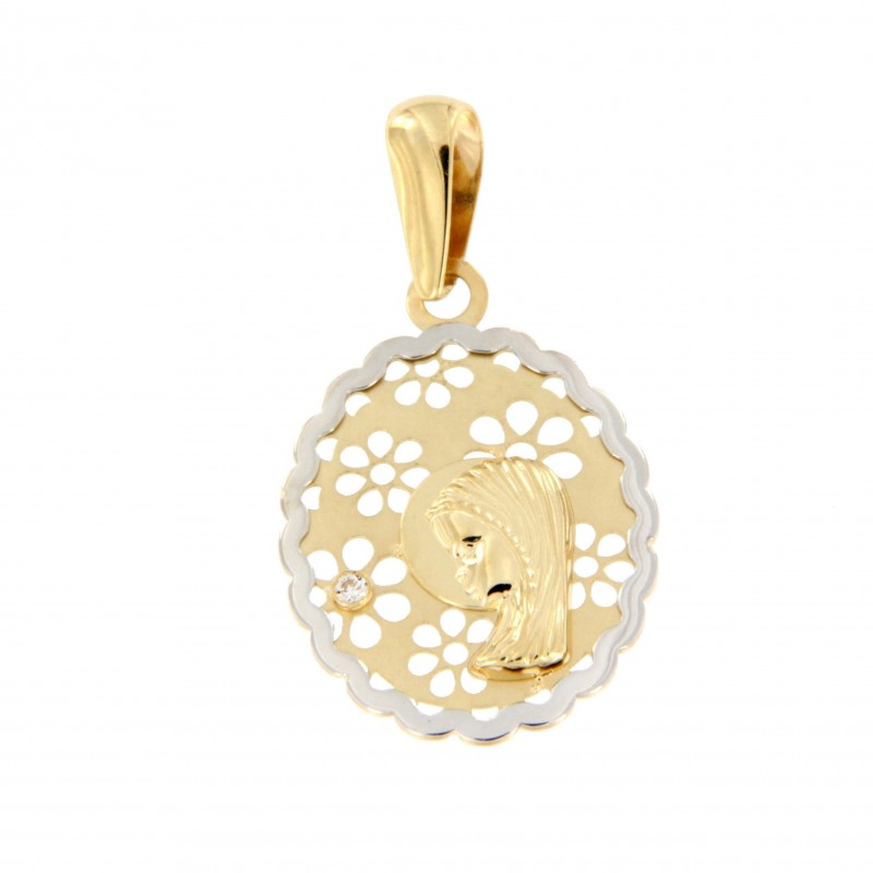 Medalla virgen niña oro 18k [35-5109]