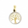 Colgante arbol bicolor 16 mm oro bicolor 18k [35-5771-16 ]