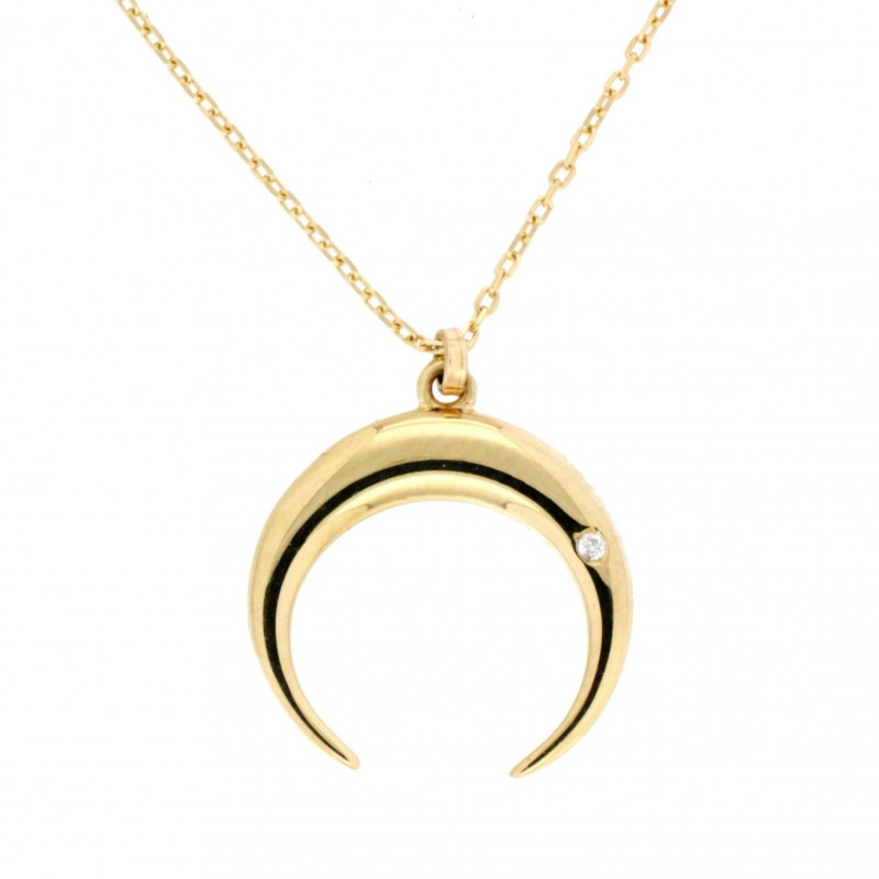 Colgante diamantes con cadena oro amarillo 18k [35-5833 ]