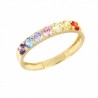 Anillo sortija piedras multicolor oro amarillo, oro 18k [ 3-56294-s ]