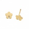 Pendientes flor oro amarillo 18K [35-6941-1-P]