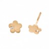 Pendientes flor oro rosa