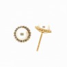 Pendientes perla oro amarillo 18K [35-8058-P]