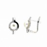 Pendientes perla oro blanco 18K [35-8100-1-P]