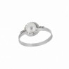 Sortija perla oro blanco
