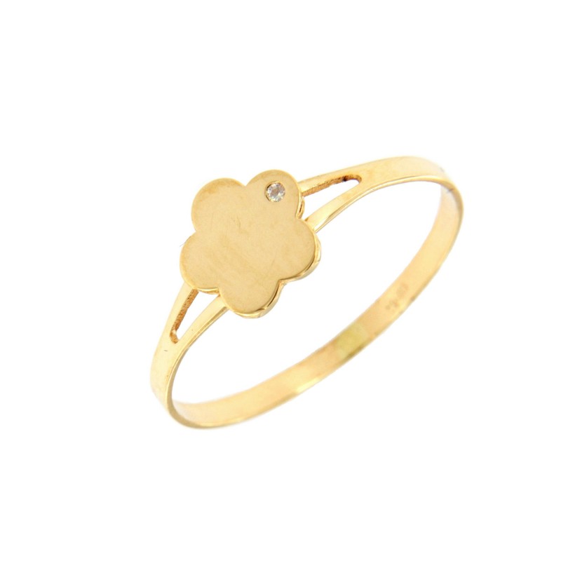 Anillo sortija flor comunion oro amarillo, oro 18k [ 35-8510-s ]