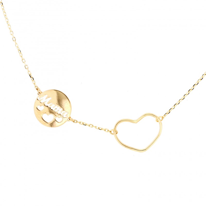Gargantilla corazon mama, oro 18k [35-87-1]