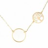 Gargantiilla circulo arbol oro amarillo, oro 18k [35-88-4]