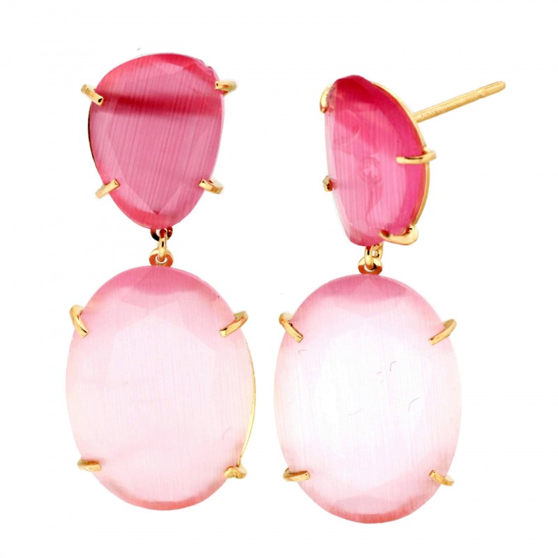 Pendientes piedra color oro 18k [35-9786-1-p9-839]