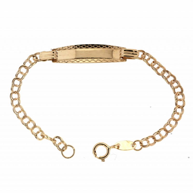 Pulsera hungara chapa bebé oro 18k [35-b-200]