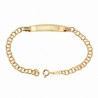 Pulsera hungara con chapa oro 18k [35-b-400]