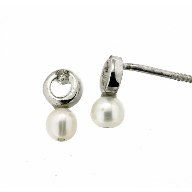 Pendientes diamantes oro blanco