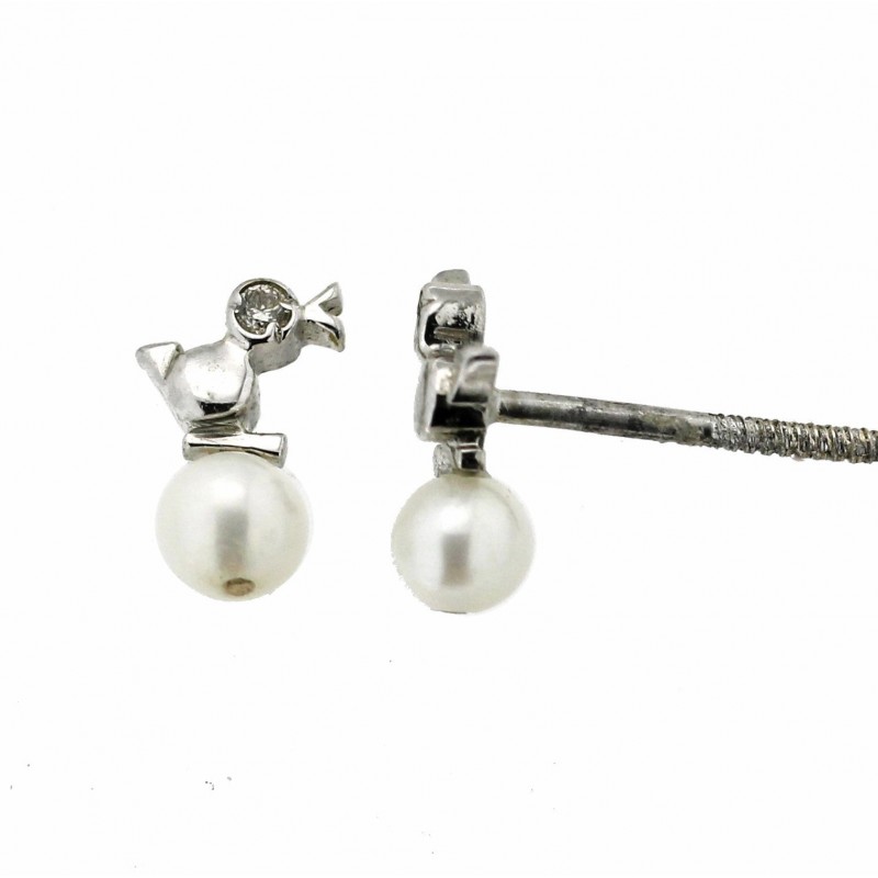 Pendientes diamantes oro blanco