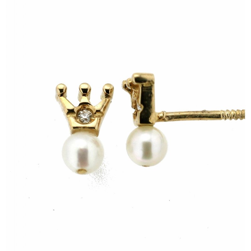 Pendientes diamantes oro amarillo 18K [36-4637-P]