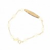 Pulsera chapa perlas comunion oro 18k [3-70646-pu]