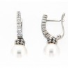 Pendientes perla oro blanco oro 18k [37-279-p]