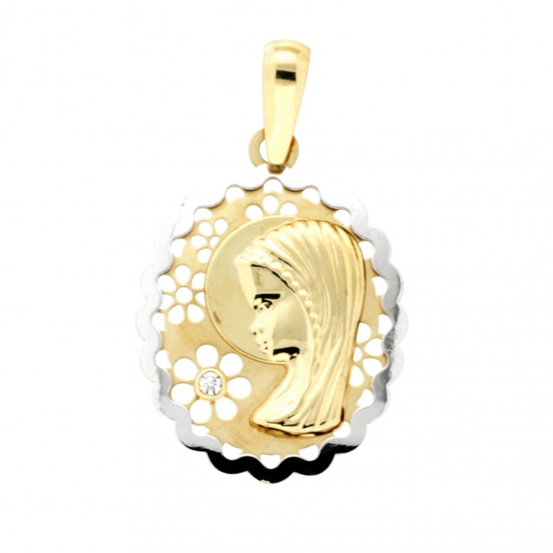 Medalla virgen niña oro 18k [3-83206]