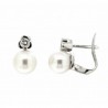 Pendientes diamantes oro blanco 18K [38-9488-2-P]