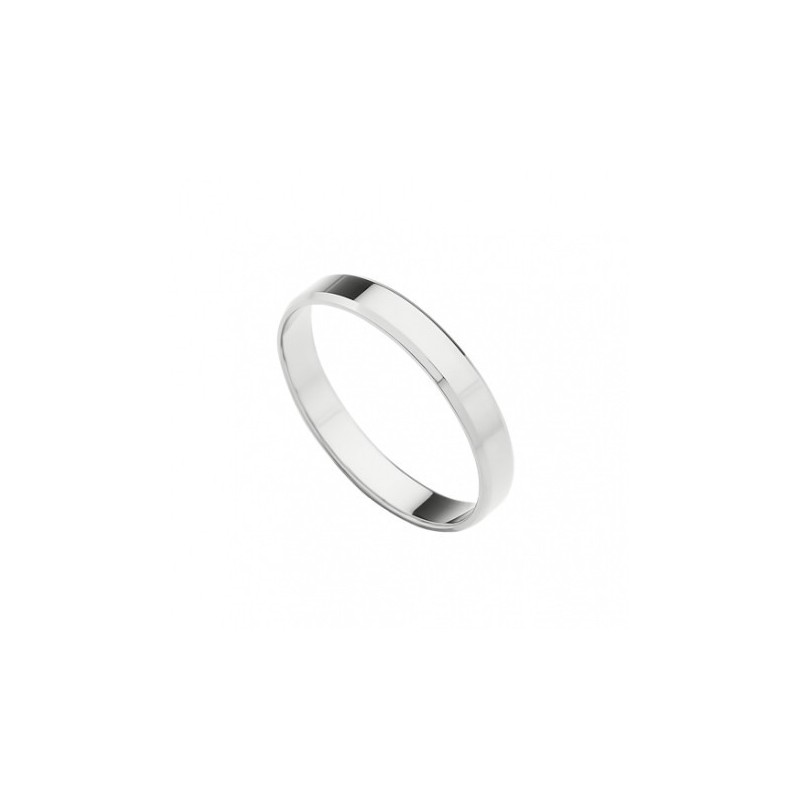 Alianza lisa oro blanco