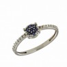 Sortija circonita color zafiro oro blanc